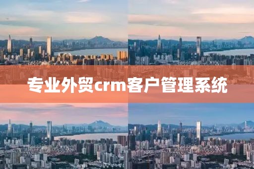 专业外贸crm客户管理系统